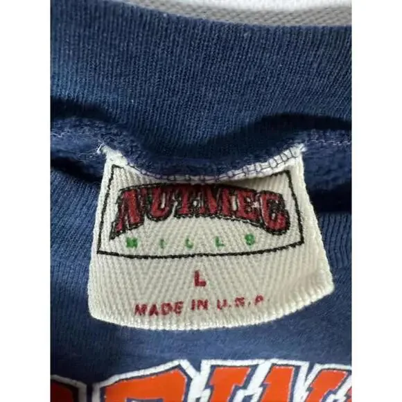 Nutmeg Mills Vintage UVA Sweatshirt Navy Blue Size Large - Picture 4 of 6